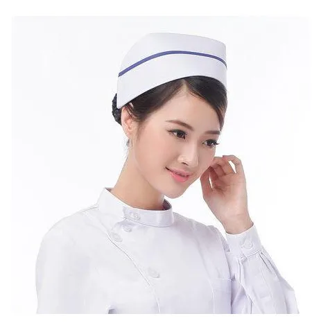 Новинка, модная белая женская шапка для медсестры, медицинская шапка для врача, профессиональная шапка для больниц - Цвет: white 1