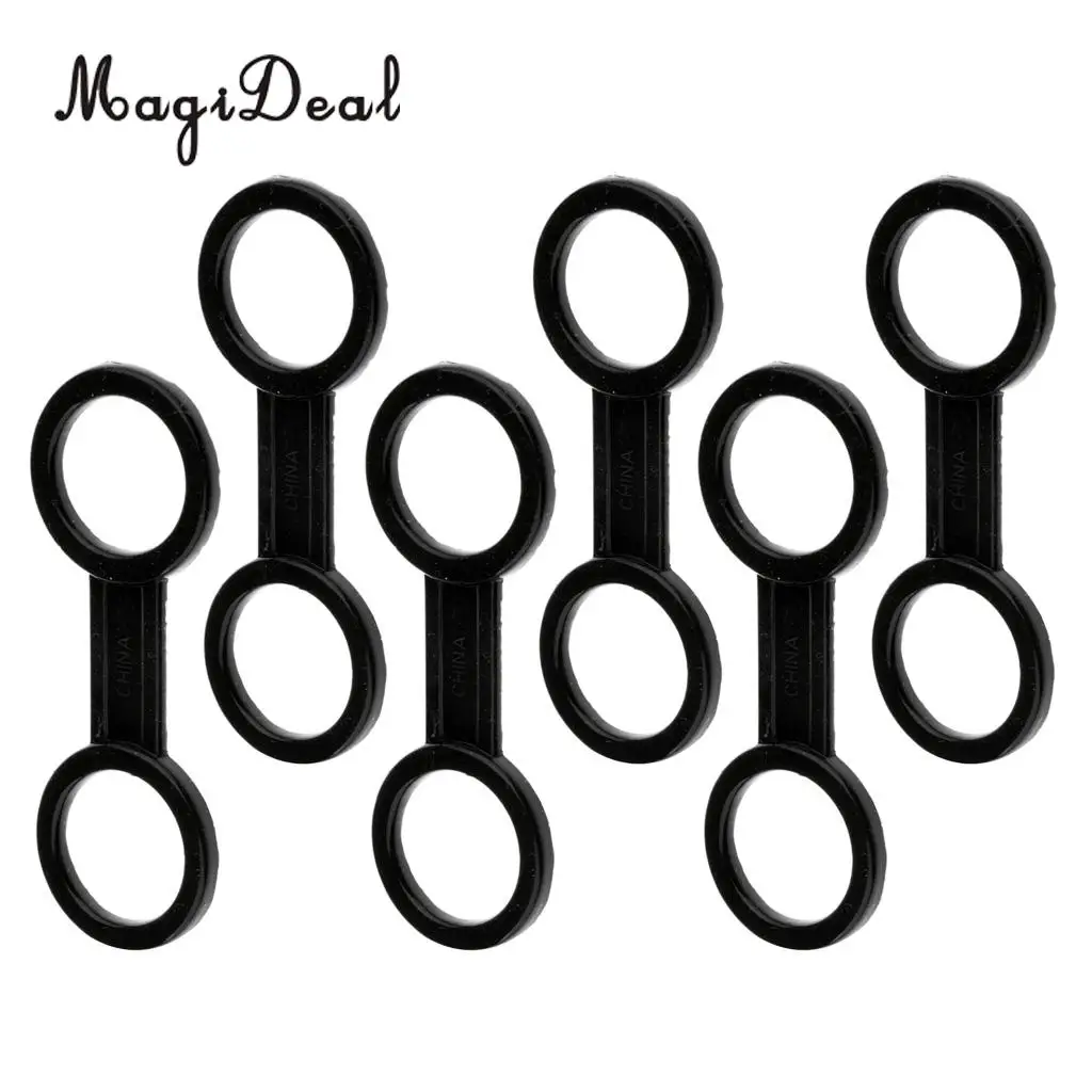 MagiDeal 6 Pieces Scuba Diving Snorkeling Snorkel Mask Keeper Holder Retainer Black