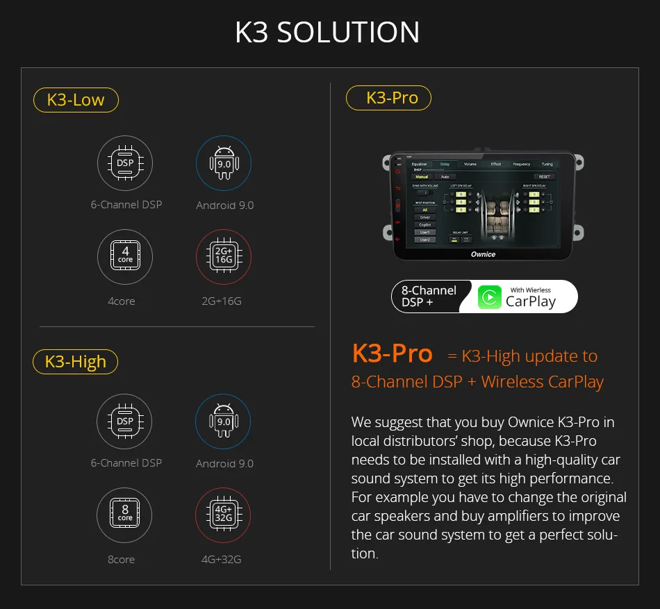 Flash Deal Ownice K1 K2 K3 8 Core Android 9.0 4G RAM 32G ROM 2 Din Car DVD GPS Navi Radio Player For VW Golf Skoda Multimedia Car DH233 15