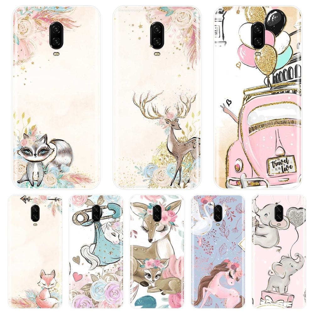 

For OnePlus 3 3T 5 5T 6 6T Case Silicone Soft Unicorn Flower Elephant Horse Back Cover For One Plus 6 6T 5 5T 3 3T Phone Case
