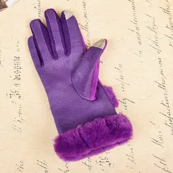 Feitong элегантные женские Прихватки для мангала экран Зимние теплые лук мягкие наручные перчатки рукавицы из кашемира полный палец guantes mujer