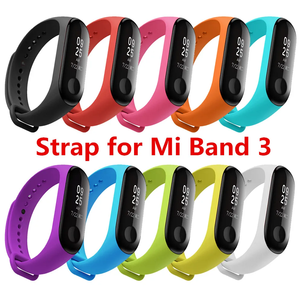 Браслет для xiaomi mi Band 3 Спорт ремешок силиконовый для xiaomi mi band 3 аксессуары ремешок браслет mi band3 ремень