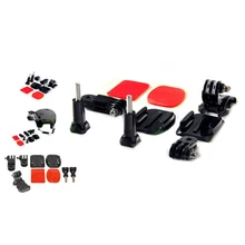 Brand New GoPro Helmet Front Shooting Set+Adhesive Pads Mount Stand for GoPro Hero 4 3+ 3 2 sj4000 Camera Gopro Accessories