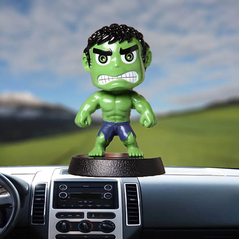 Автомобиль кукла украшения качающаяся голова авто аксессуары пластик Творческий Халк Супер Герои мультфильм игрушки украшения для приборной панели автомобиля - Название цвета: Hulk