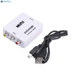 EastVita Mini 1080p видео кабель HDMI в AV композитный RCA CVBS видео аудио сигнал провода шнур 1,4 М адаптер конвертер r60