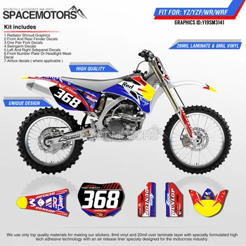 

MotoSpace Customized Team Graphics Backgrounds Decals 3M Stickers For YAMAHA YZF250 YZF450 06-09 WR250F 07-13 WR450F 07-11 141