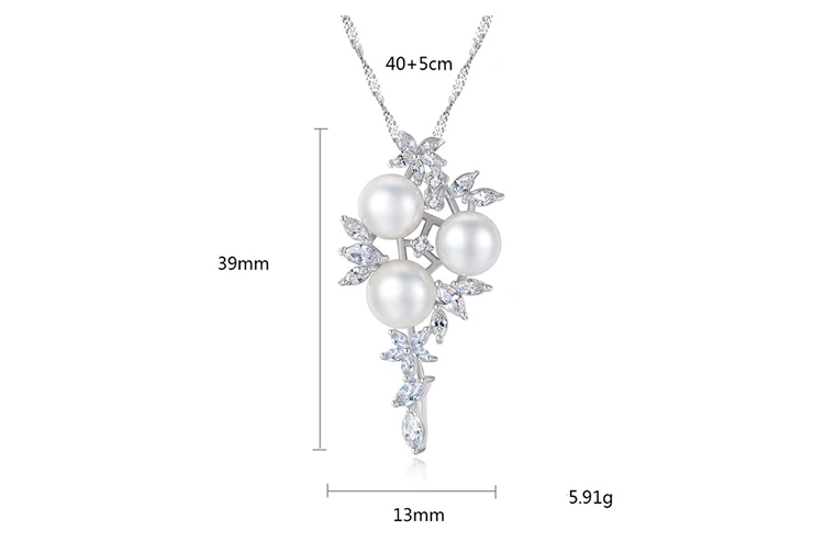 MeiBaPJ Настоящее серебро 925 проба цветок набор украшений для женщин пресноводный белый жемчуг ожерелье серьги прекрасные вечерние ювелирные изделия
