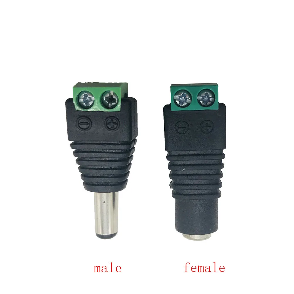

5 Pcs DC Power Socket 5.5mm x2.1mm Female Male DC Power Plug Adapte No Welding 12V Power Interface Female Male Plug