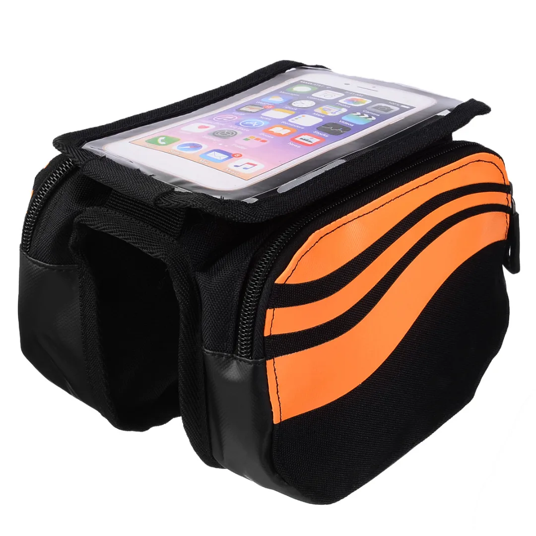 1PC Bicycle Bags Cycling Accessories High-quality MTB Bike Bag Front Tube Bag Bicycle Mobile Phone Touch Screen Pouch