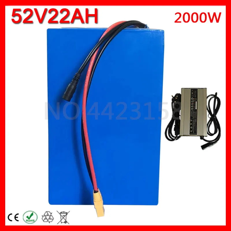 52V 22ah литиевая батарея 51 8 v Электрический велосипед 52v литий-ионный аккумулятор с