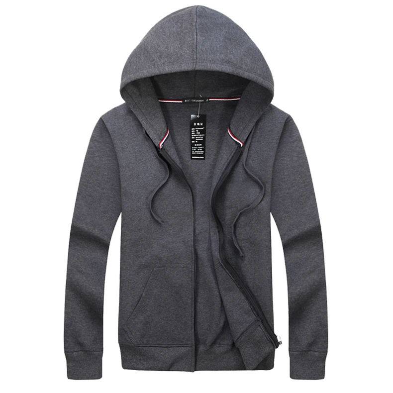 L-5XL, 7 цветов, Мужская толстовка с капюшоном, с длинным рукавом, черная однотонная с карманами, на молнии, толстовка с капюшоном, мужская повседневная куртка, Мужская толстовка размера плюс, W57