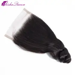 Aisha queen человеческие волосы свободная волна 8-20 дюймов 4*4 Кружева Закрытие Non перуанские волосы с неповрежденной кутикулой натуральный цвет