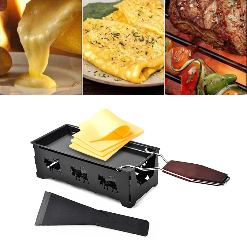 Grill Cheese Raclette Set Non-stick Griller Mini BBQ Cheese Board