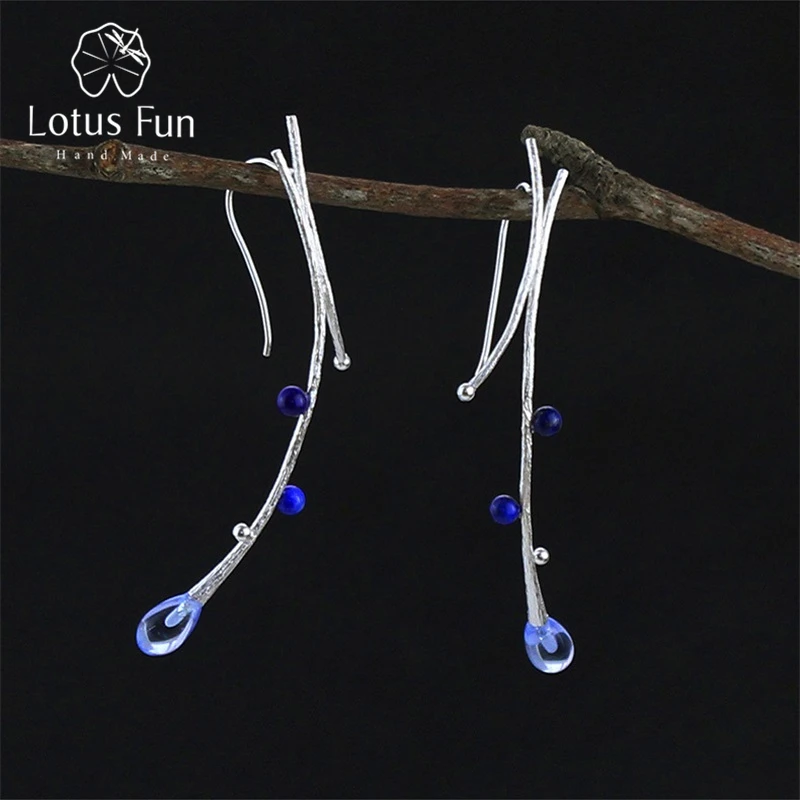 Lotus Fun Реальные Стерлингового Серебра 925 Природный Творческий Изысканные Ювелирные Изделия Ручной Работы