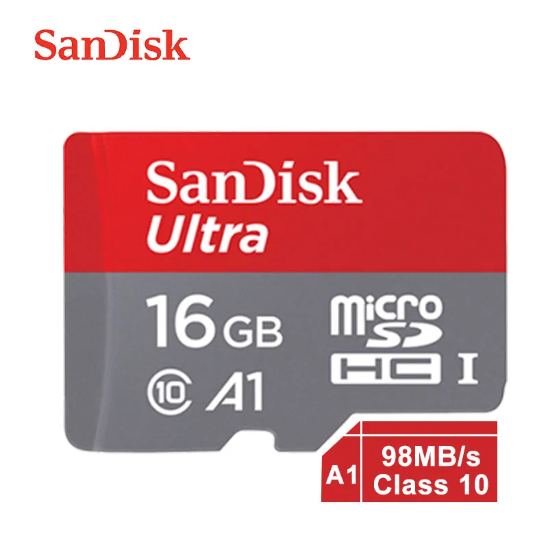 Sandisk micro sd 128 Гб Class10 16 Гб оперативной памяти, 32 Гб встроенной памяти sd card 64 Гб SDHC карты памяти SDXC карты 100 МБ/с. TF карты памяти Бесплатный подарок - Емкость: 16GB