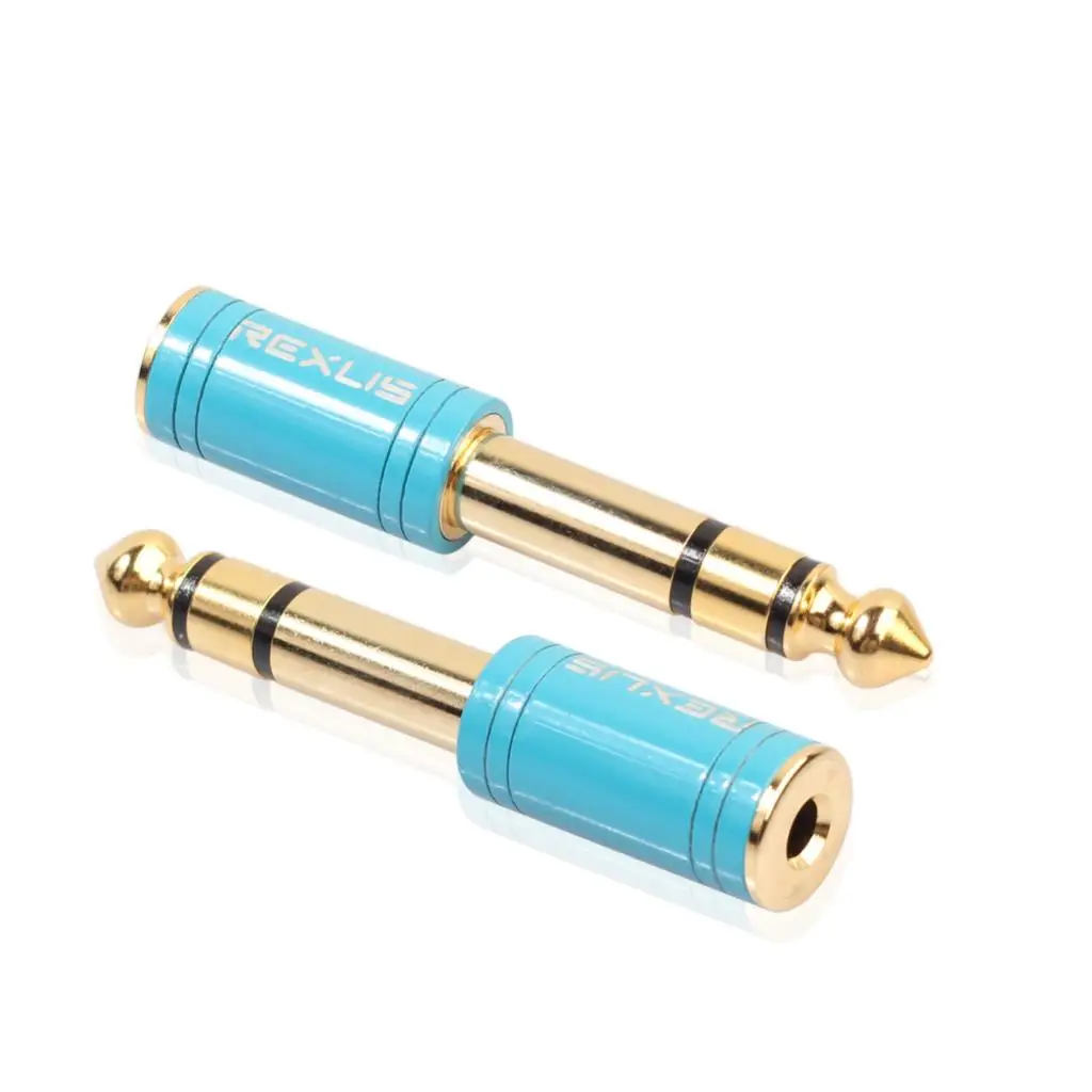 6.35mm Male to 3.5mm Female Stereo Headphone Jack Audio Adapter Converter for Headphone Earphone