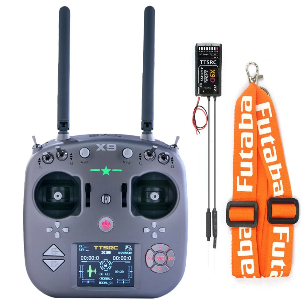 TTSRC X9 дистанционное управление 2 4G 9CH приемник передатчика R9D для