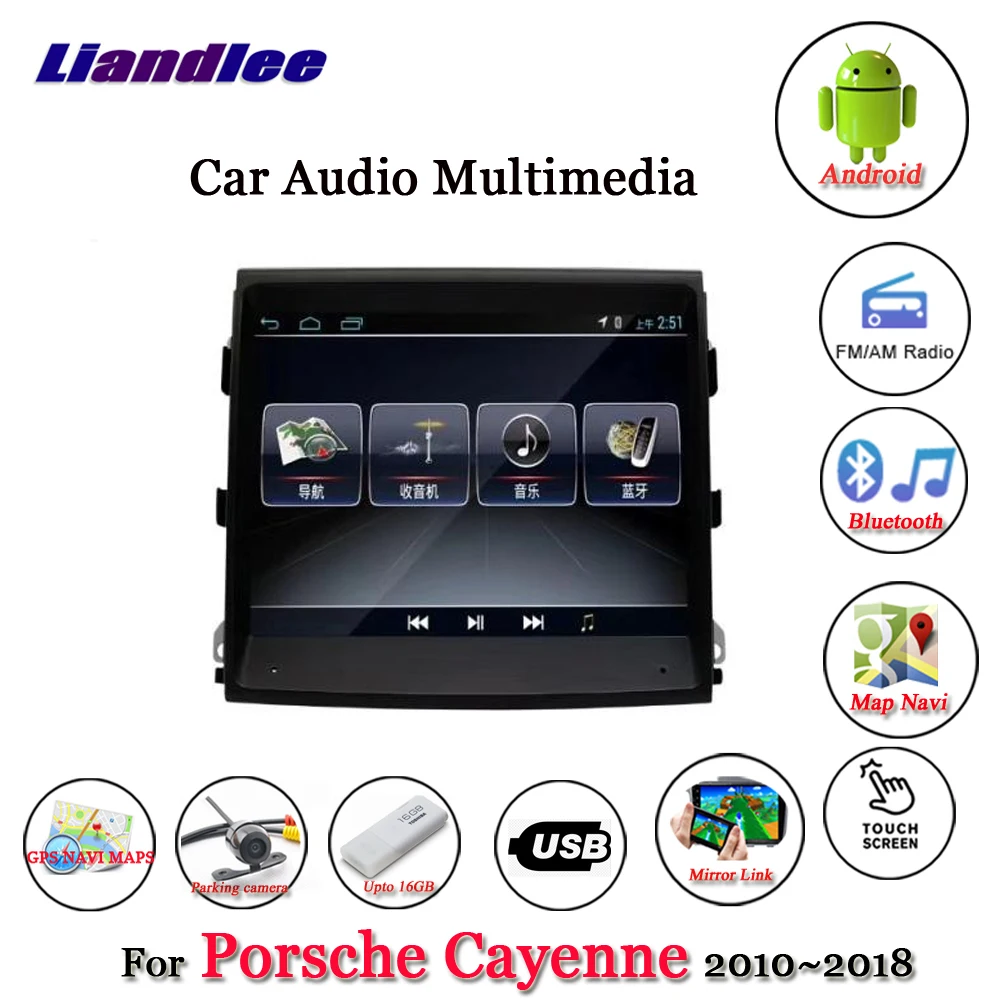 Sale Liandlee 8.4 Inch Android System For Porsche Cayenne 2010~2018 Radio Camera GPS Navi MAP Navigation HD Screen Multimedia No DVD 1