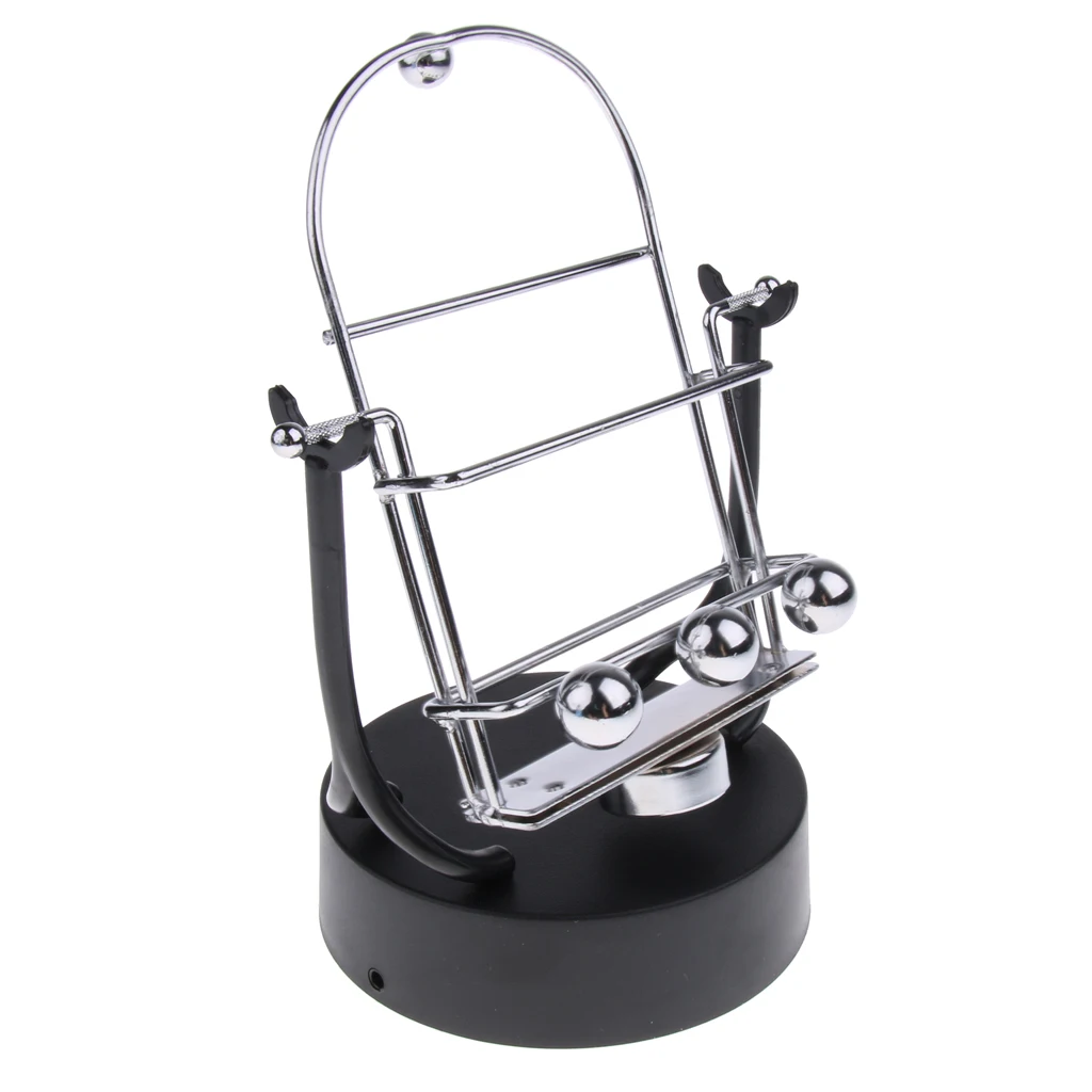Electric Newton Physics Balancing Ball Pendulum Newton's Cradle Desk Figurine Ornament Perpetual Motion Science Educational Toy