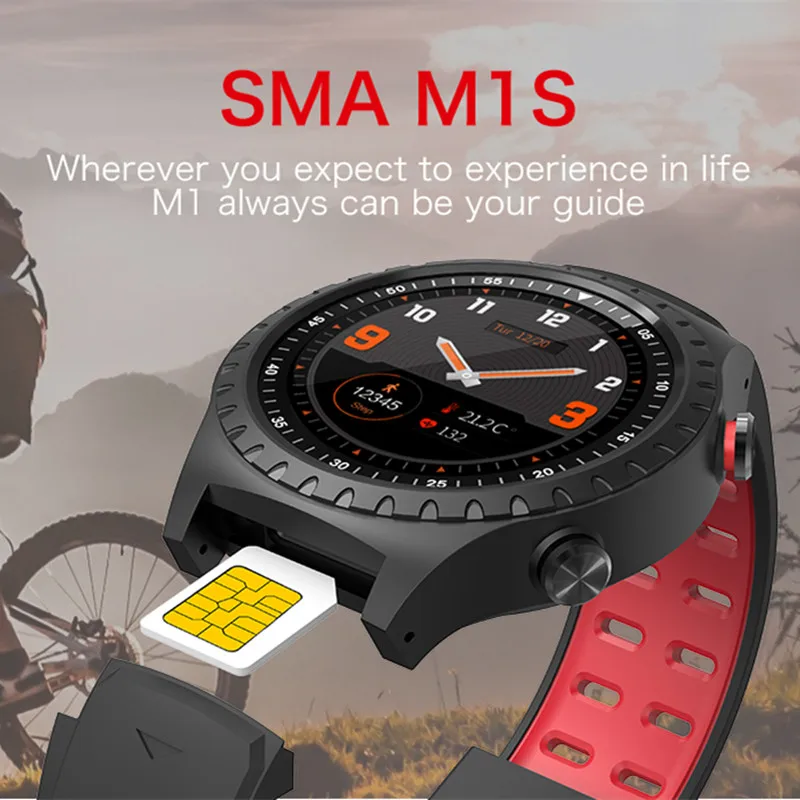 Умные часы для мужчин M1S, умные часы с поддержкой SIM и Bluetooth телефона, gps, мужские уличные спортивные часы с монитором сердечного ритма, умные часы