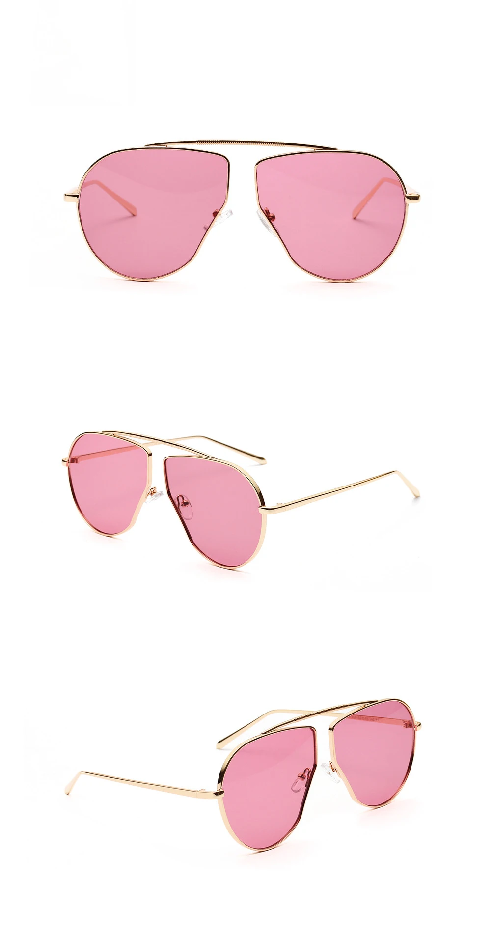 Модные Овальные Солнцезащитные очки женские сексуальные ретро многоугольные негабаритные розовые серые тонированные цветные линзы металлические Oculus UV400 Feminino De Sol Gafas