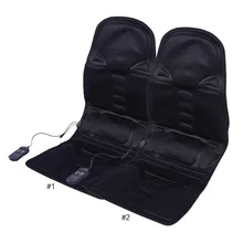 Электрический массажный стул для автомобиля, для дома, офиса, для всего тела, расслабляющий, для спины, шеи, поясницы, подушка для сиденья, тепло вибрирующий матрас, шиацу, терапия, подушка для кровати