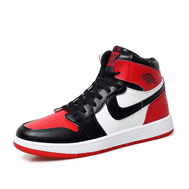 Размеры 35-45, обувь мужские кроссовки, мужские ботинки Джастин Бибер обувь в стиле хип-хоп с суперзвездой Мужская обувь с высоким берцем мужская повседневная обувь осень-зима - Цвет: Красный