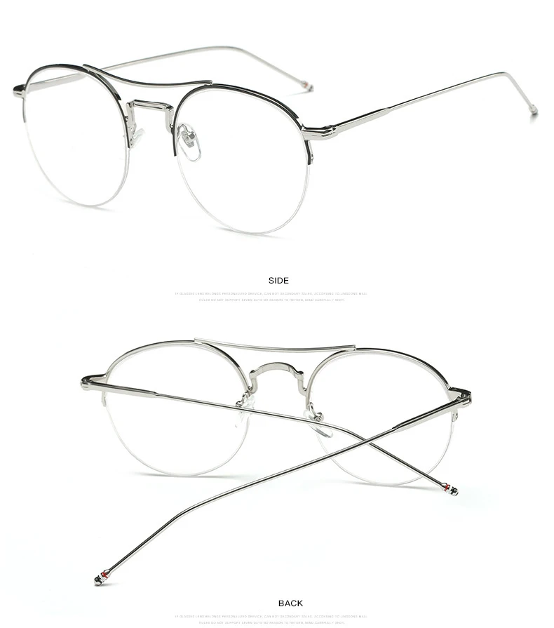 Unisex Eyeglasses Round Metal Frame 3263