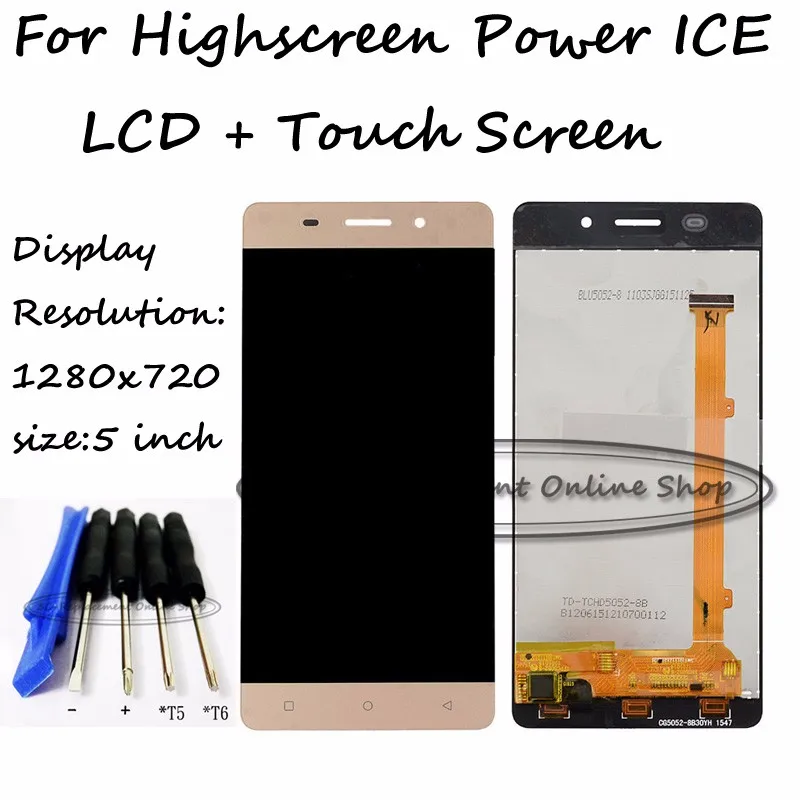 

Original Gold/Black LCD+TP For Highscreen Power ICE LCD Display + Touch Screen Digitizer Assembly Smartphone Replacement Tools