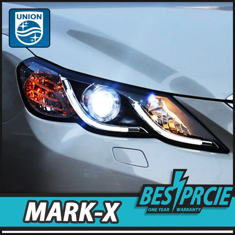 UNION Car Styling HeadLamp for Toyota Reiz Mark X LED Headlight 2010-2013 Reiz LED DRL H7 D2H Hid Option Angel Eye Bi Xenon Beam передний верхний левый рычаг toyota mark 2 санкт петербург