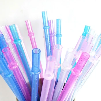 

Behogar 25PCS Reusable Plastic Drinking Straws for Cafe Restautant Bar KTV School Office Home Bevarage Coffee Milk Drink Tools