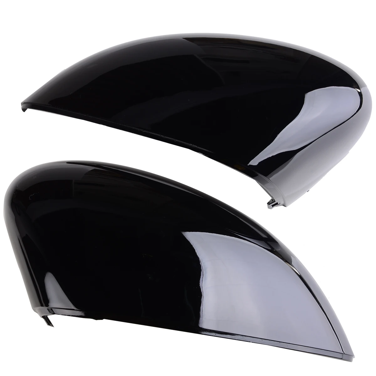 Mayitr 1 Piece Gloss Black Side Mirror Cover Cap Left/Right Wing Door For Ford Fiesta MK7 2008-2017