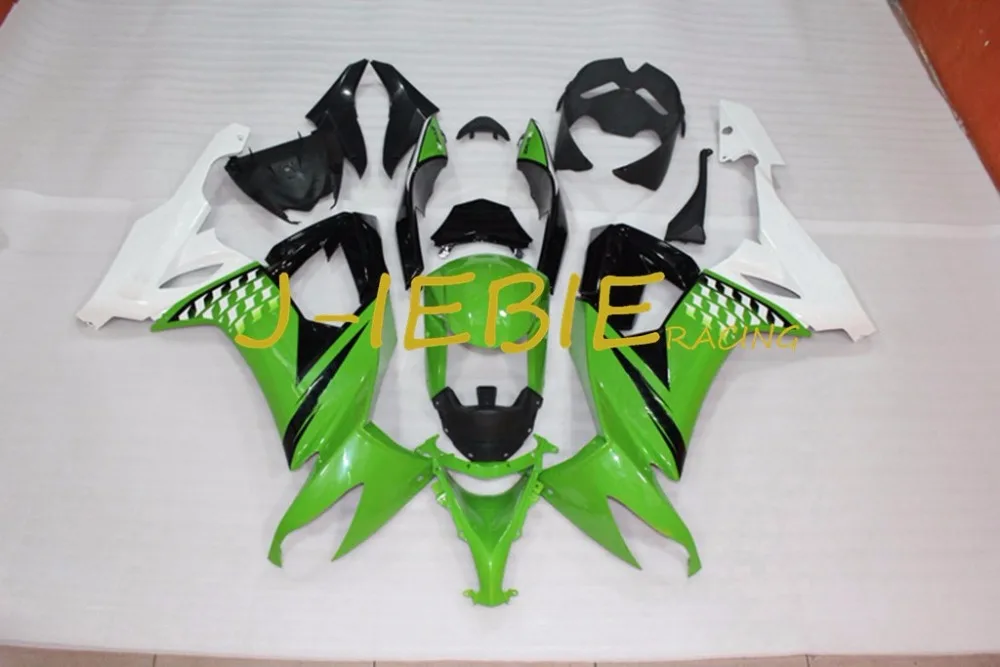 

Green black white Injection Fairing Body Work Frame Kit for Kawasaki NINJA ZX10R ZX10 ZX 10 R 2008 2009 2010