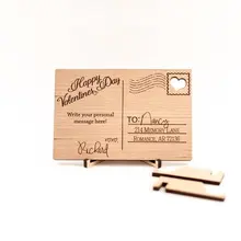 Деревянная открытка-изготовленные на заказ Подарки валентинки, изготовленное на заказ письмо на древесине-подарок для ее-подарок для Него, открытка на день Святого Валентина