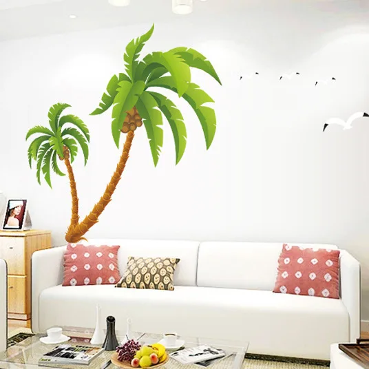 2019 Landscape Photo Can Remove Large For Coconut Trees Sailing The Seagulls Sitting Room Bedroom Corner Decorates Picture 2021 1020 pieces photo corner stickers for diy scrapbooking journal and picture