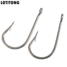 LOTITONG 2 шт./лот Нержавеющая сталь большая игра рыболовные крючки тунца Bait крючки большой крюк 13/0 океан лодка большой акулы крюк