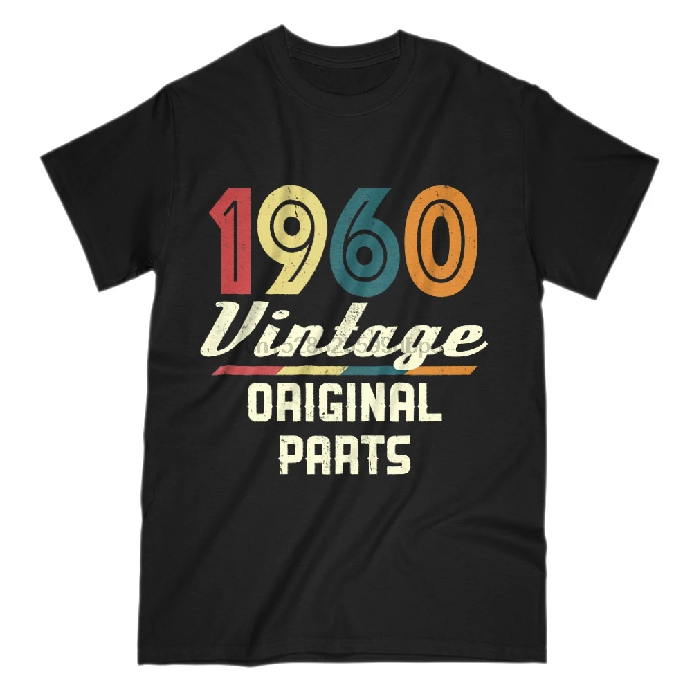 

Vintage 1960 T-Shirt Retro 50 59Th Birthday Gift Tee Men Turning 58 Funky High Quality 2019 Summer New Costumes Men O-Neck Tee