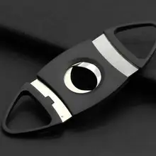 10 шт. ABS пластик нержавеющая сталь черный резак для сигар карманные двойные острые лезвия нож ножницы для курения табак ножницы гильотина