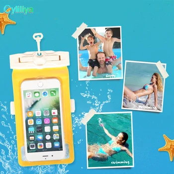

100pcs 6.3 inch IPX8 Waterproof Phone Case For Xiaomi Huawei Universal Underwater Pouch Cover For iPhone X 7/8 plus 6/6s plus