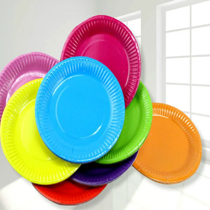 New 10pcs/lot Disposable Paper Plates For Disposable Party Tableware
