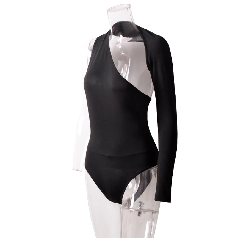 Summer sexy one-shoulder tight bodysuit fashion casual street wild bottom triangle jumpsuit Summer sexy one-shoulder tight bodysuit fashion casual street wild bottom triangle jumpsuit