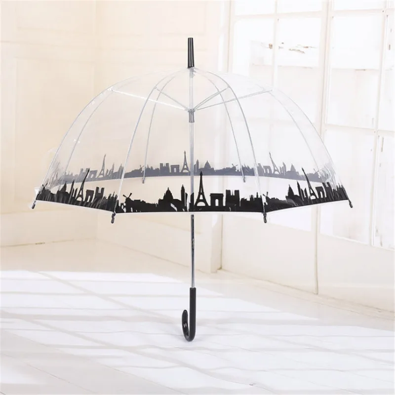 

Dorleta fashion transparent umbrella long handle lace umbrella rain women