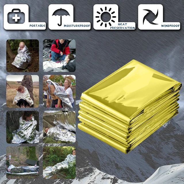 Survival Emergency Thermal Blankets Waterproof Foil Emergency Blanket