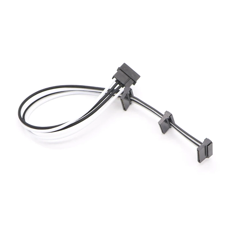 Многоцветный Кабель адаптер питания IDE Molex от 4Pin до 3x SATA 15Pin.|Компьютерные кабели и
