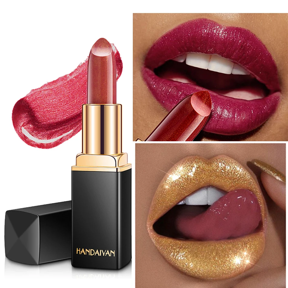 HANDAIYAN Lips Makeup Plumper Glitter Lip Gloss Waterproof Matte Liquid Lipstick Nude Gloss Shimmer Lip Tint Cosmetics TSLM1 HANDAIYAN Lips Makeup Plumper Glitter Lip Gloss Waterproof Matte Liquid Lipstick Nude Gloss Shimmer Lip Tint Cosmetics TSLM1