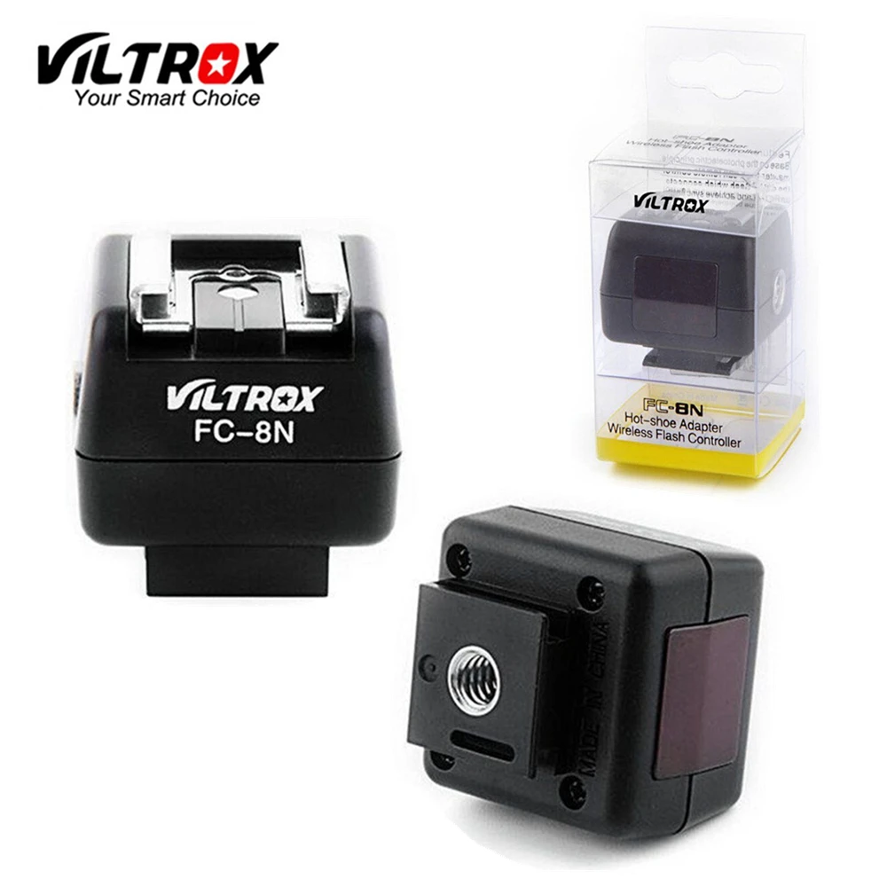 

Viltrox FC-8N Wireless HotShoe Adapter Light control flash converter PC Sync Socket for Canon Nikon Pentax Yongnuo oloong flash