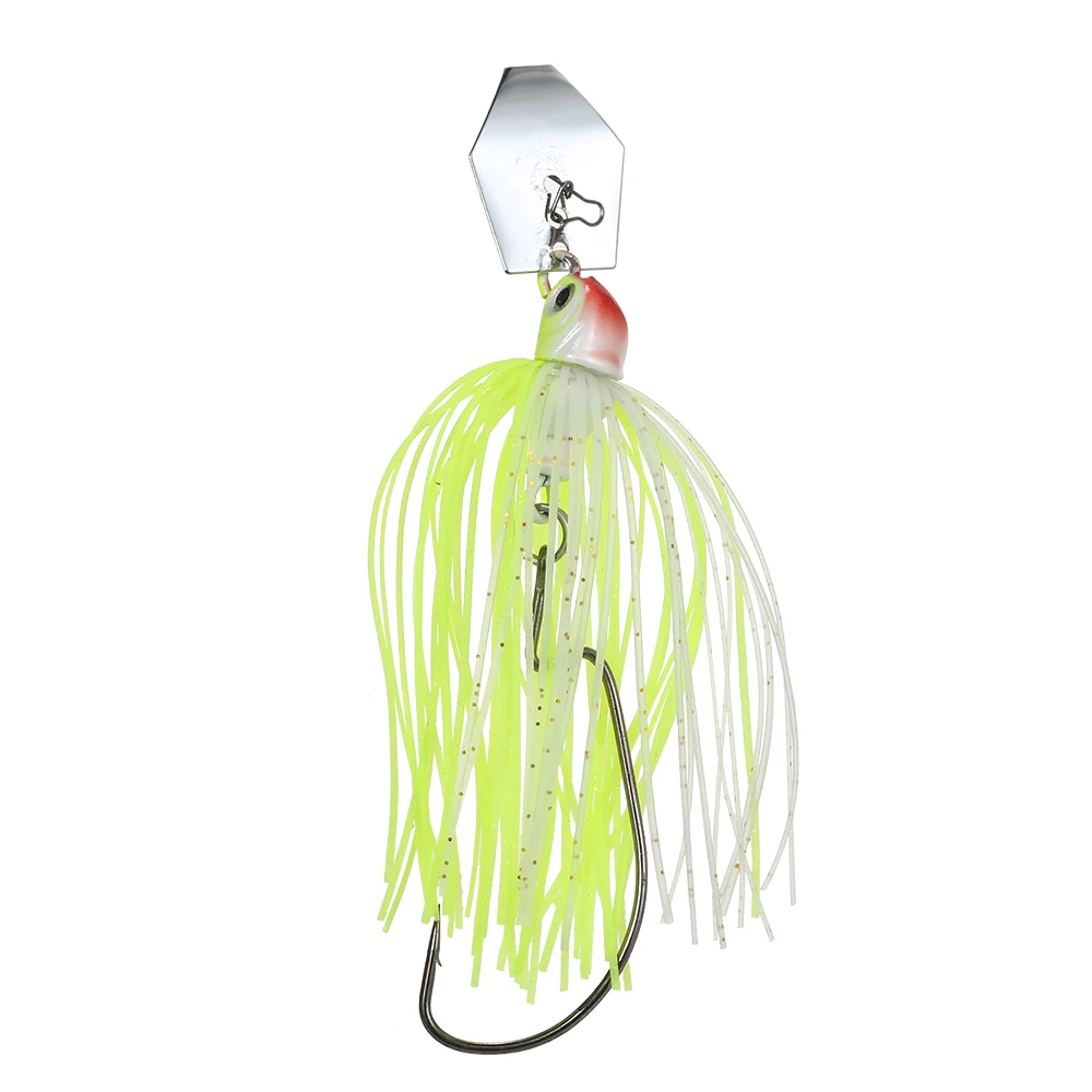 

Rubber Jig Hooks Hard Spinner Jig Fishing Hook Silicone Rubber Skirt with Simulation Jig Head