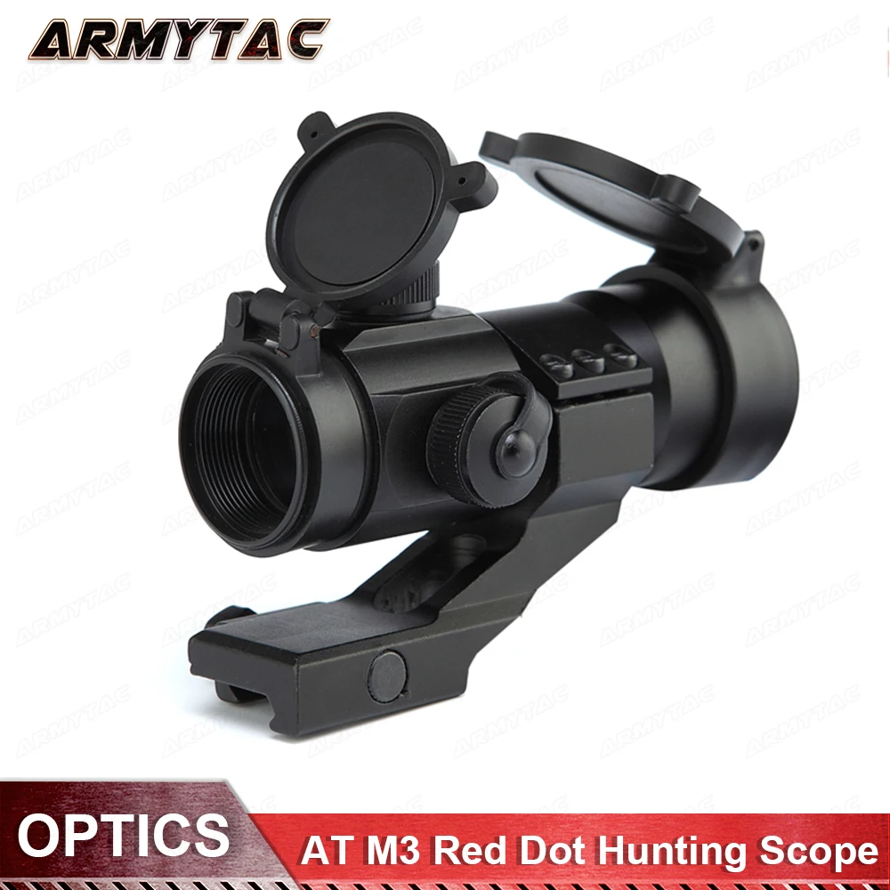 

ArmyTac AT M3 Optical sight Red Dot Hunting Scope Collimator Sight Rifle Reflex Shooting L Shaped Mount For Air gun
