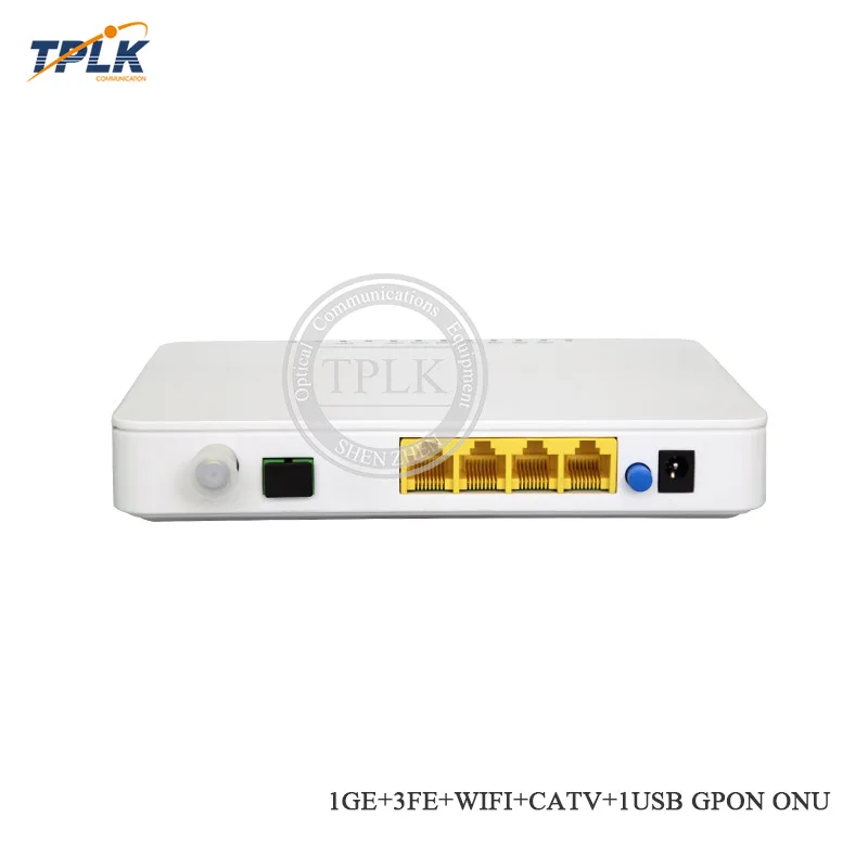 Лучшая цена 1GE+ 3FE+ wifi+ CATV+ 1USB GPON ONU с SC APC коннектором высокое качество 1GE+ 3FE+ wifi+ CATV+ 1USB GPON ONU с CATV портом