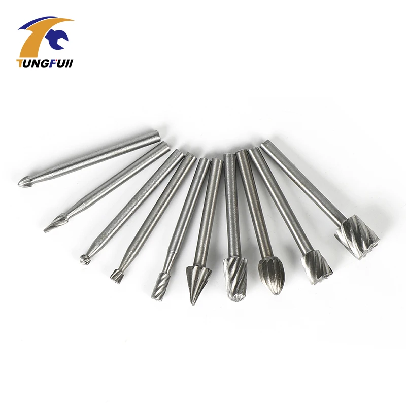 Tungfull HSS роторная фреза Маршрутизатор 10 шт. Мини дрель роторный инструмент